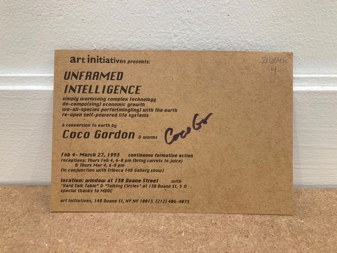 UNFRAMED INTELLIGENCE [Announcement Card]