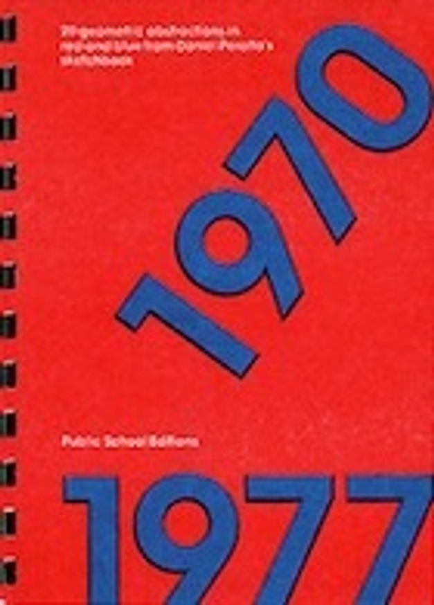 1970-1977 : 20 Geometric Abstractions in Red and Blue from Daniel Peralta's Sketchbook