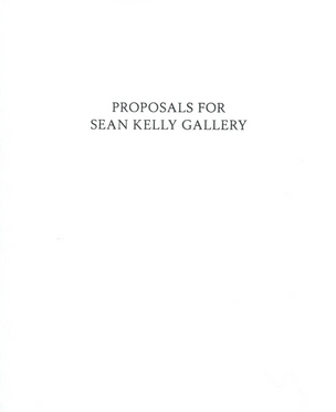 Proposals for Sean Kelly Gallery