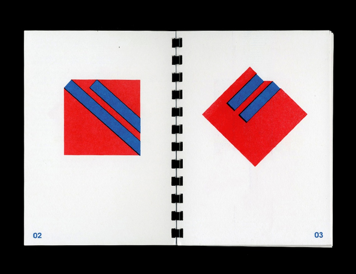 1970-1977 : 20 Geometric Abstractions in Red and Blue from Daniel Peralta's Sketchbook thumbnail 4