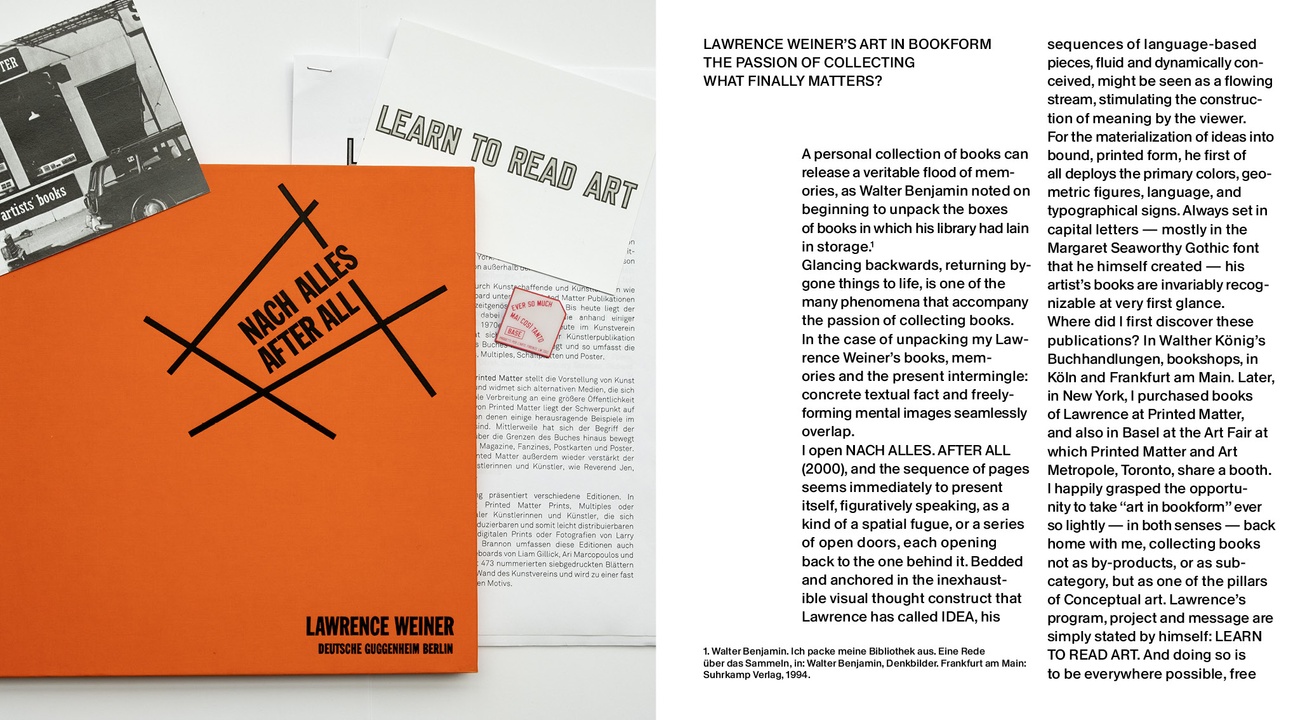 Art in Bookform of Lawrence Weiner 1973-2021 thumbnail 7