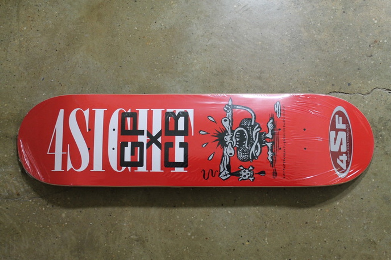 Gary Panter Skateboard: Red/Green