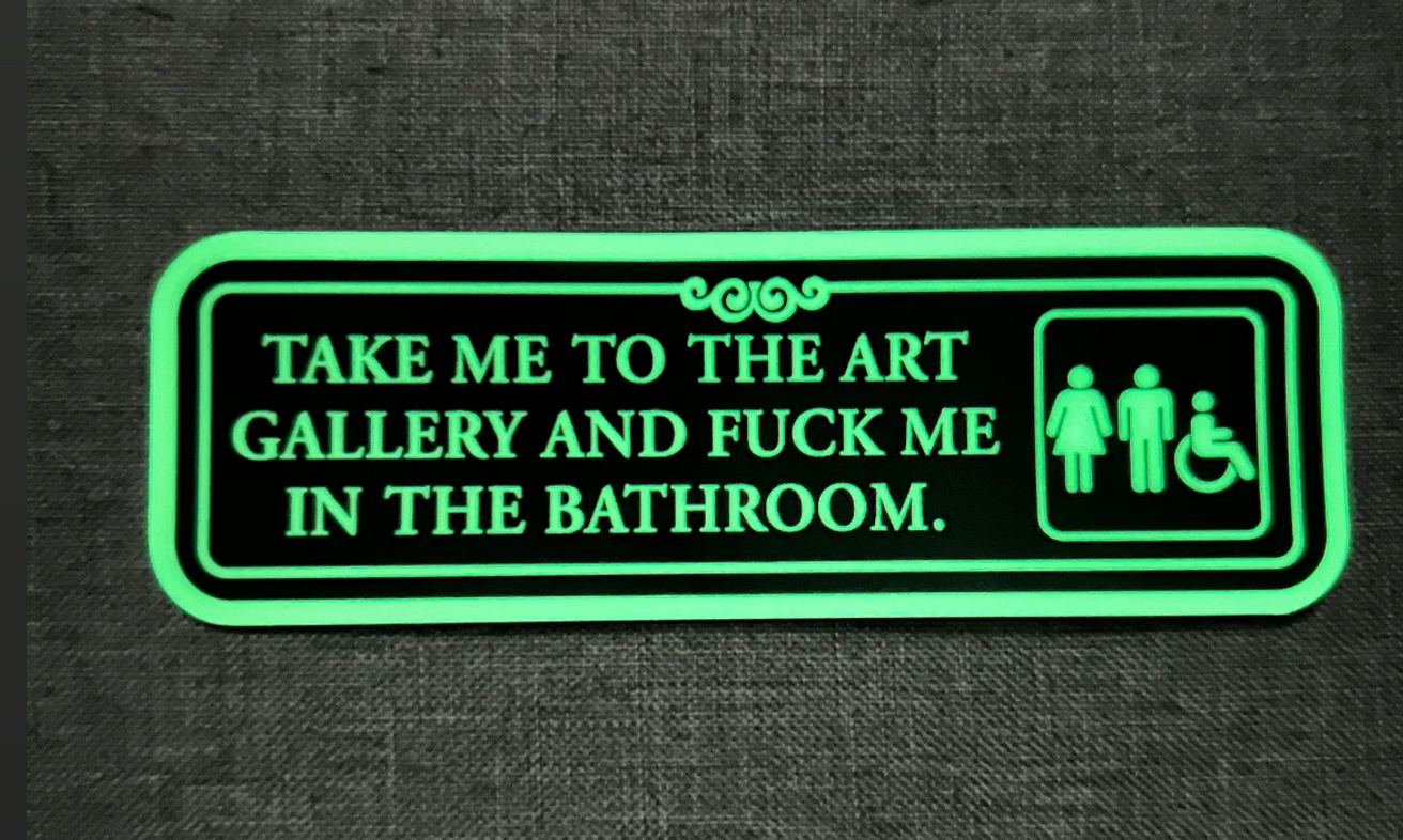 Take Me To The Art Gallery... Glow in the Dark Sticker thumbnail 2