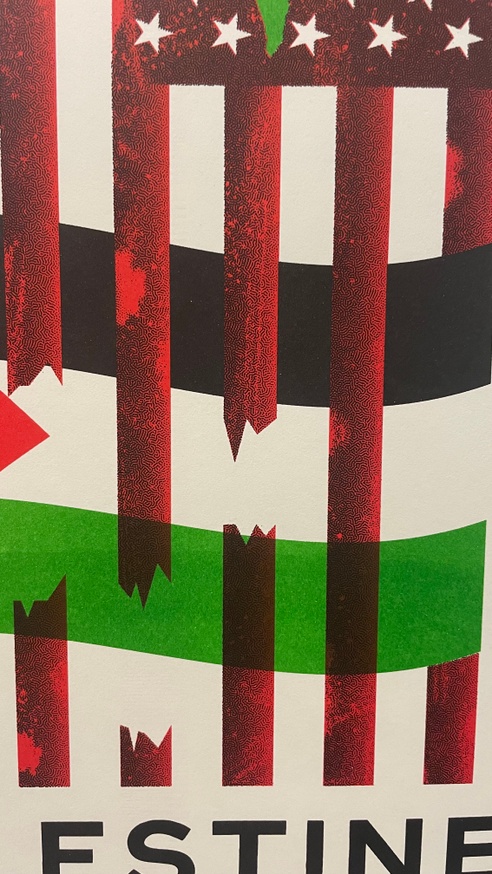 I Stand With Palestine Riso Poster (Flag) thumbnail 2