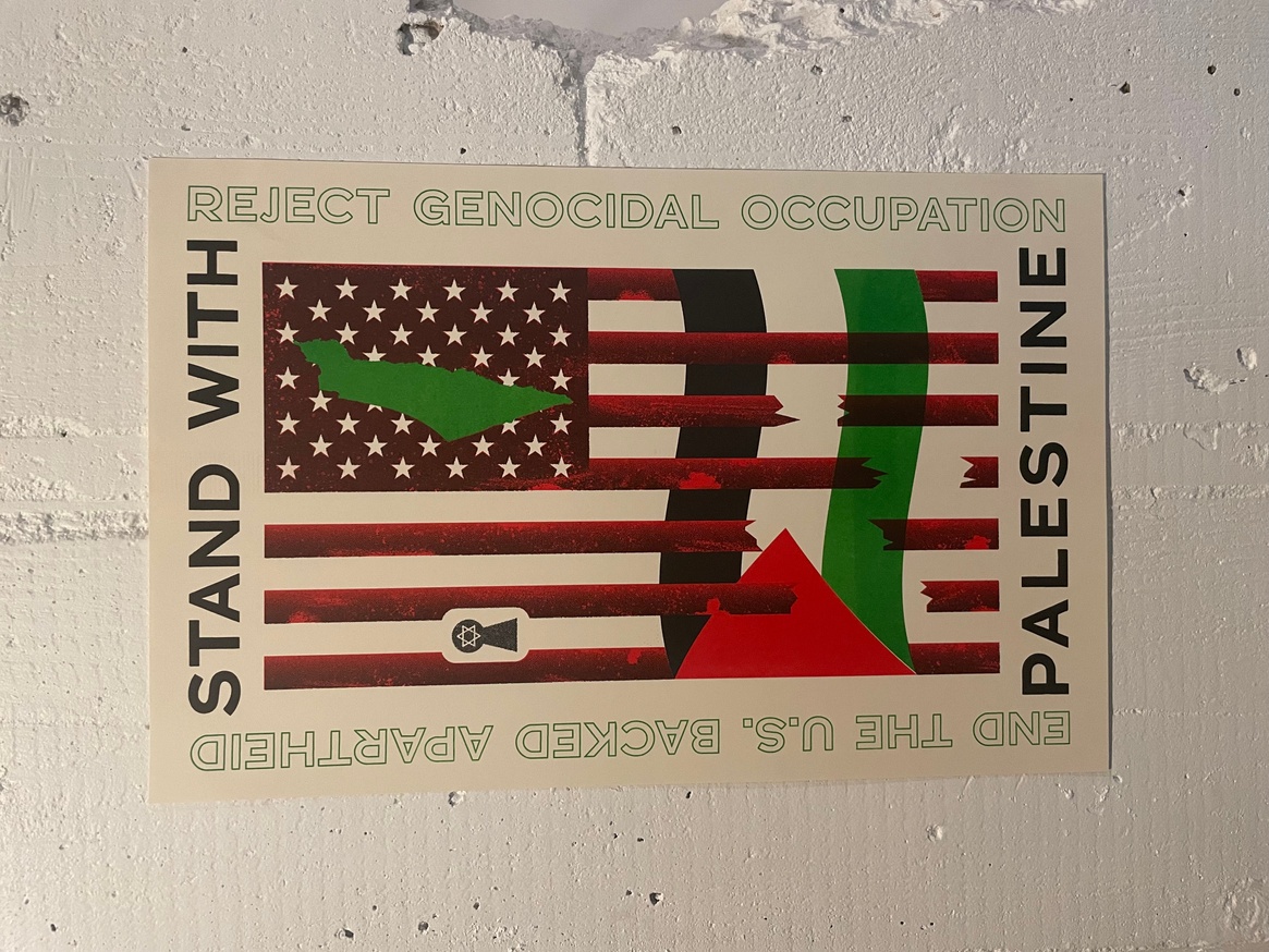 I Stand With Palestine Riso Poster (Flag)