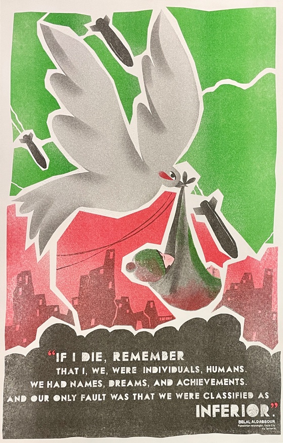 Palestine Riso Poster (Dove) thumbnail 4