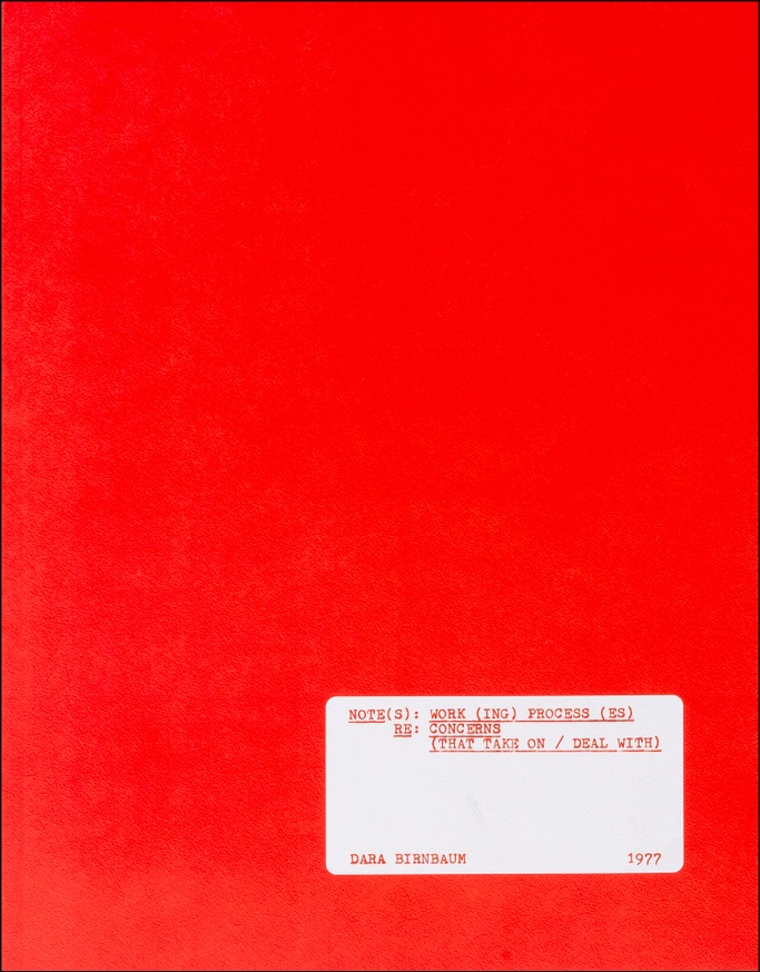 Dara Birnbaum: Note(s): Work(ing) Process(es) Re: Concerns (That Take On / Deal With)