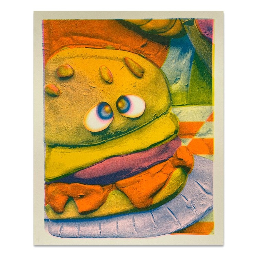 Burger RIsograph Print