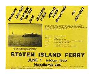 Staten Island Ferry, June 1, 1982 [The Kitchen Posters]