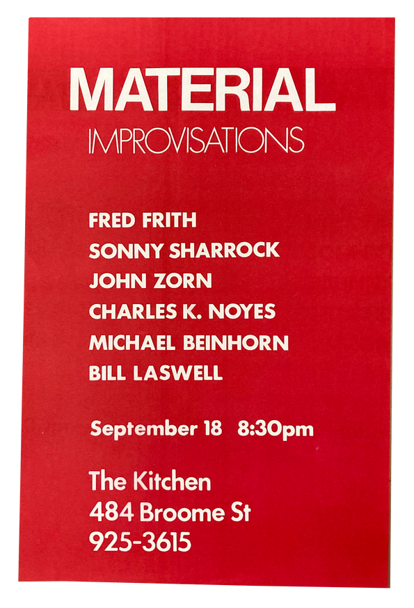 Material Improvisations, September 18, 1981 [The Kitchen Posters]