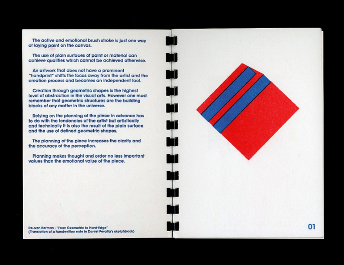 1970-1977 : 20 Geometric Abstractions in Red and Blue from Daniel Peralta's Sketchbook thumbnail 3