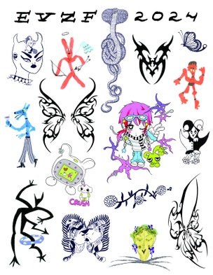 Temporary Tattoo Sheet - EVZF 2024